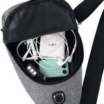 Small Sling Bag Crossbody Chest Shoulder Water Resistant Purse One Strap Travel Bag for Men Women Boys With Earphone Hole - Image 7
